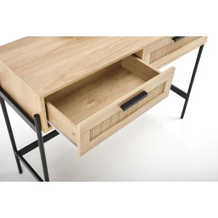 Toaletna miza CARMEN 136x104 cm bež/črna