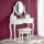 Toaletna miza SARA 80x130 cm + stolček 45x37 cm bela
