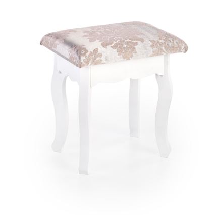 Toaletna miza SARA 80x130 cm + stolček 45x37 cm bela