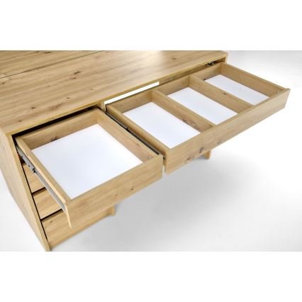 Toaletna mizica AMORIO 120x55 cm hrast artisan