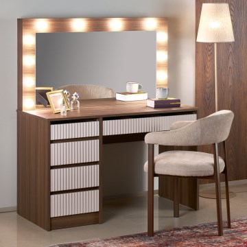 Toaletna mizica AMORIO kašmir/oreh dekor