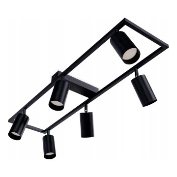 Točkovna svetilka 6xGU10/30W/230V črna