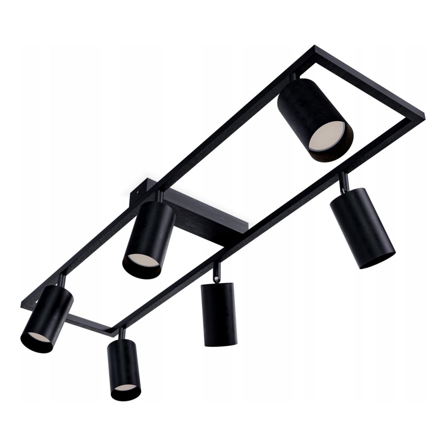 Točkovna svetilka 6xGU10/30W/230V črna