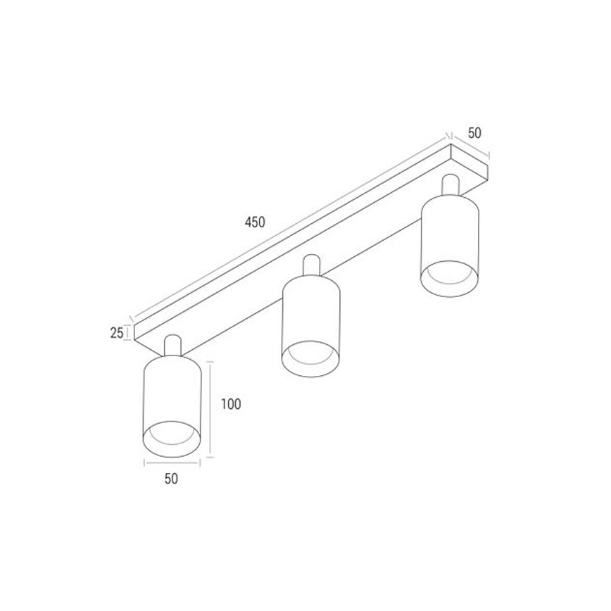 Točkovna svetilka ANGIE 3xGU10/35W/230V črna