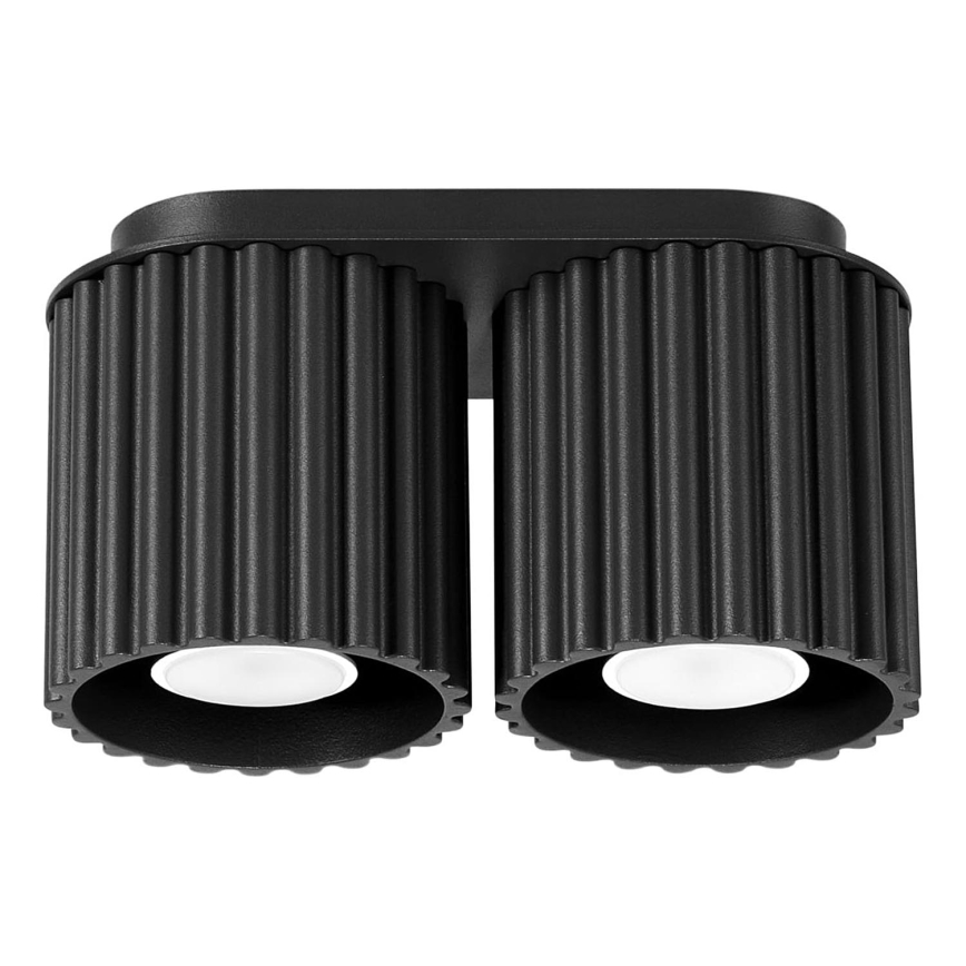 Točkovna svetilka AURA 2xGU10/10W/230V črna