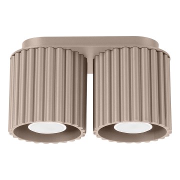 Točkovna svetilka AURA 2xGU10/10W/230V taupe
