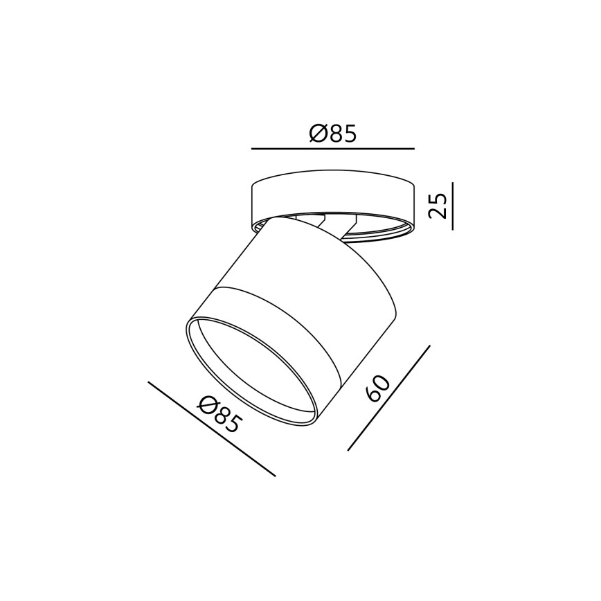 Točkovna svetilka OH12F 1xGX53/35W/230V 8,5 cm bela