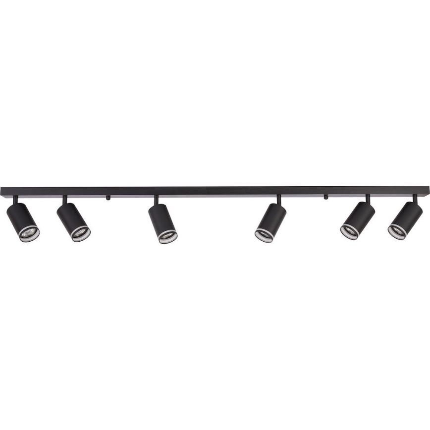 Točkovna svetilka PIPE 6xGU10/10W/230V črna
