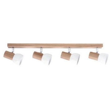 Točkovna svetilka SVENDA 4xE27/60W/230V hrast/bela