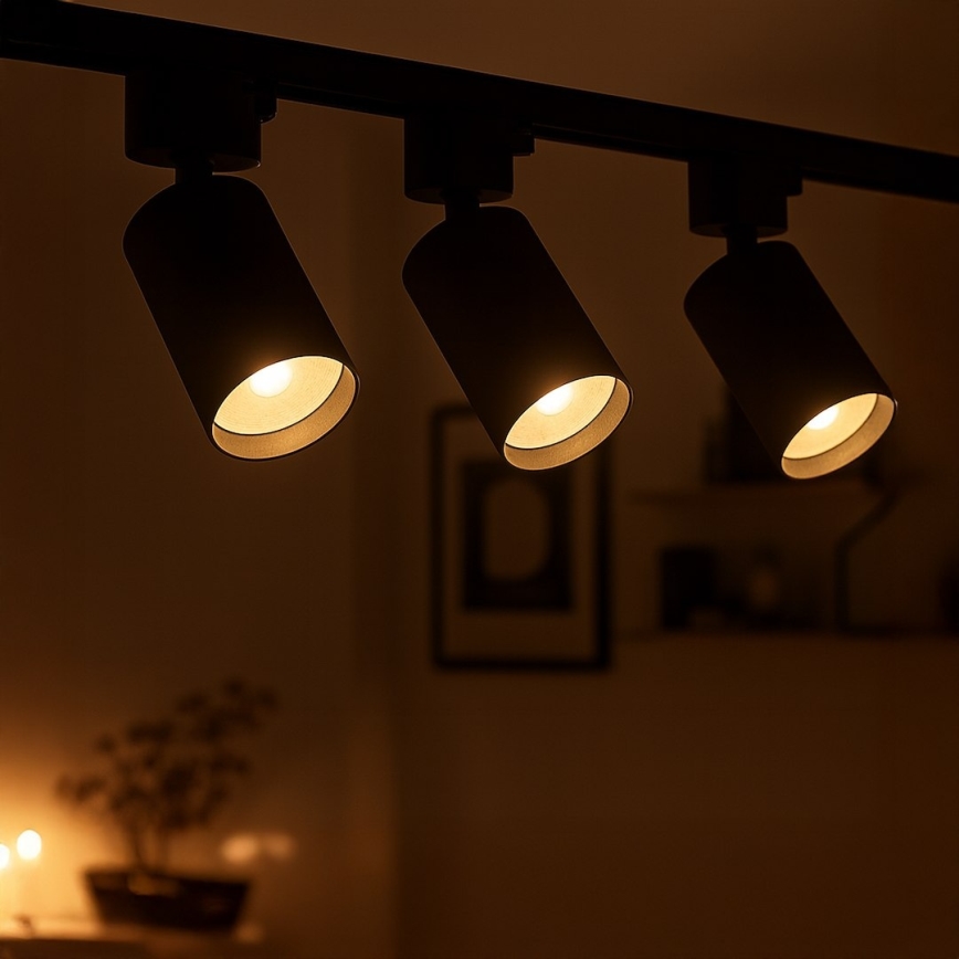 Točkovna svetilka za enofazni tirni sistem TIGER 1xGU10/10W/230V, črna