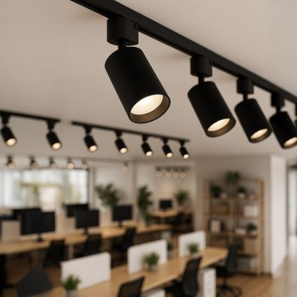 Točkovna svetilka za enofazni tirni sistem TIGER 1xGU10/10W/230V, črna