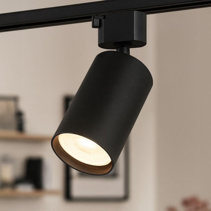 Točkovna svetilka za enofazni tirni sistem TIGER 1xGU10/10W/230V, črna