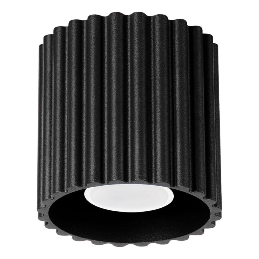 Točkovno svetilo AURA 1xGU10/10W/230V, premer 10 cm, črne barve