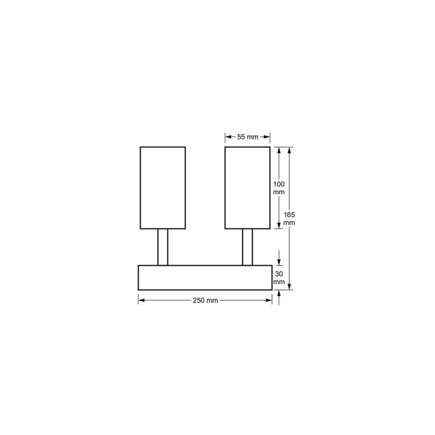 Točkovno svetilo FILO 4xGU10/30W/230V črna/zlata