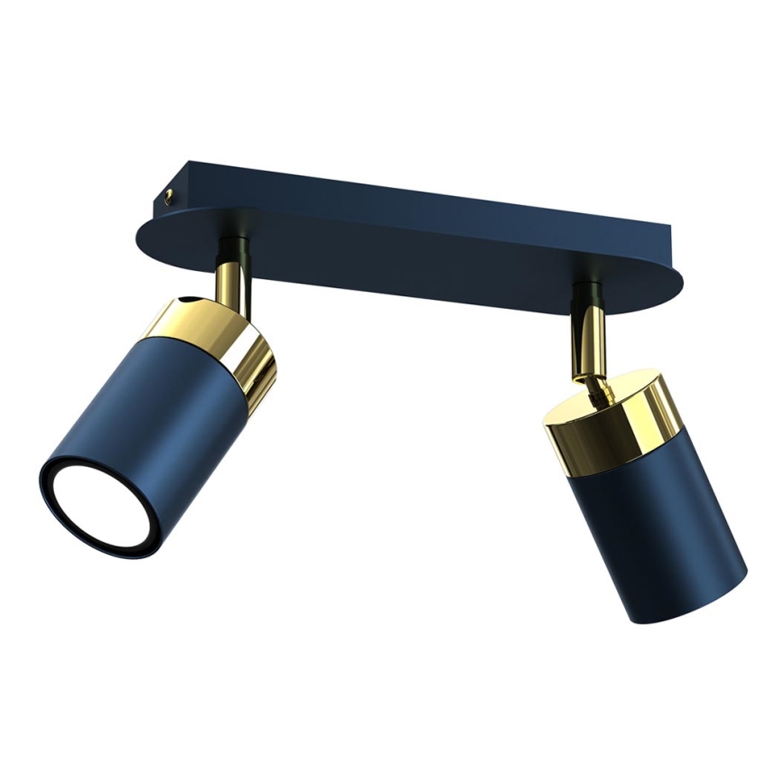 Točkovno svetilo JOKER 2xGU10/25W/230V, modro/zlato