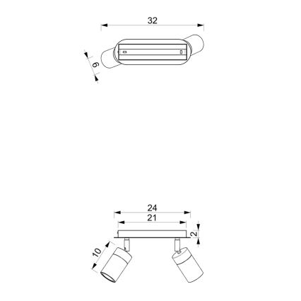 Točkovno svetilo JOKER 2xGU10/25W/230V, modro/zlato