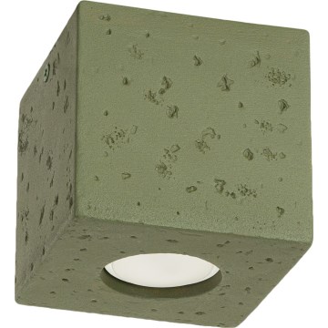 Točkovno svetilo QUAD 1xGU10/10W/230V beton/zelena