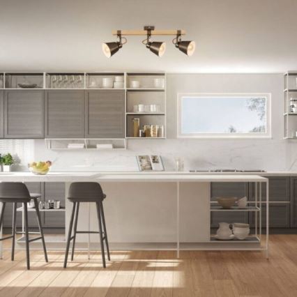 Točkovno svetilo RETRO 3xE27/40W/230V rjavo