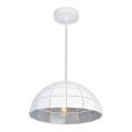 Top Light Apolo 30B - Lestenec na vrvici APOLO 1xE27/40W/230V bela/srebrna