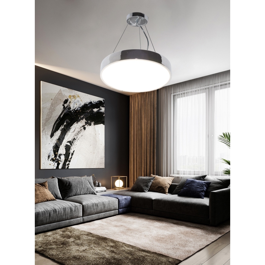 Top Light Kovinski 40CRZ Daljinski upravljalnik - LED Zatemnitveni lestenec na vrvici METAL LED/51W/230V sijajni krom + Daljinski upravljalnik
