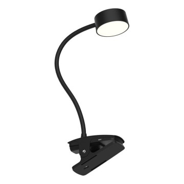 Top Light - LED Dimmabilna dotikova namizna svetilka s klipom BELLA LED/4,8W/5V 3000-6500K crna