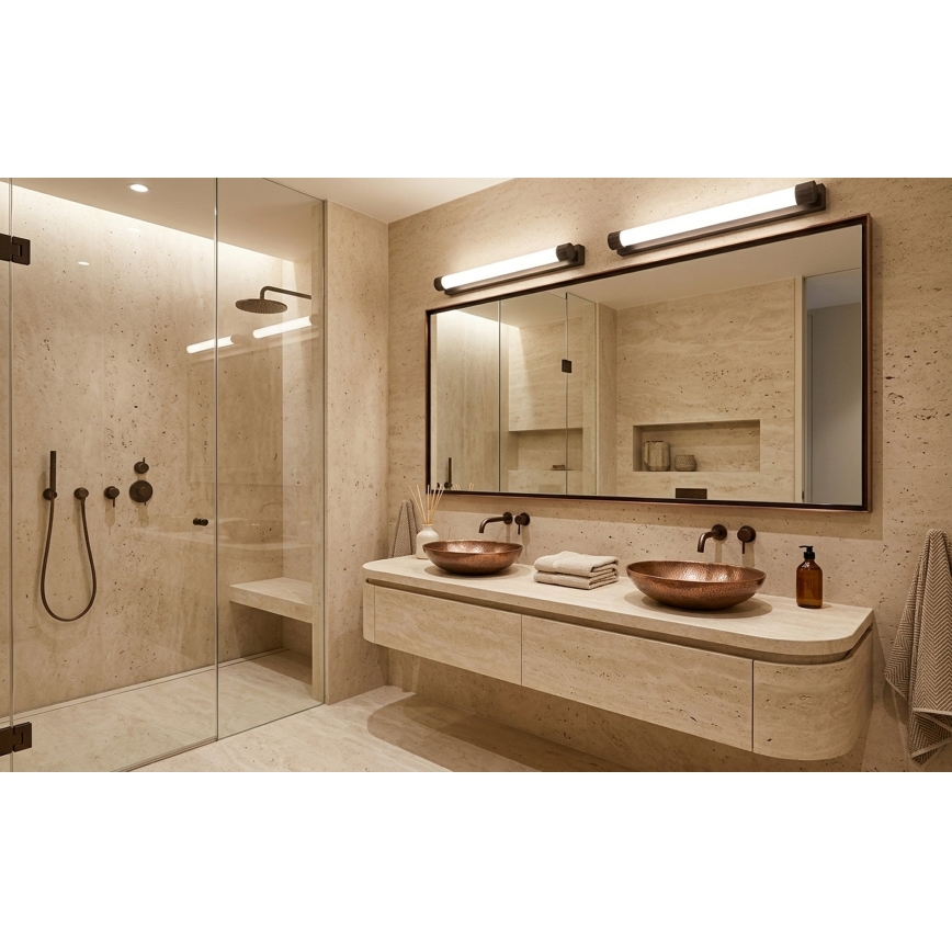 Top Light - LED kopalniška osvetlitev za ogledalo TURIA LED/12W/230V 3000/4000/6500K IP44 60 cm črna