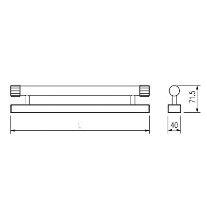 Top Light - LED kopalniška osvetlitev za ogledalo TURIA LED/12W/230V 3000/4000/6500K IP44 60 cm črna