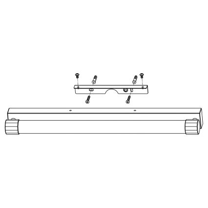 Top Light - LED kopalniška osvetlitev za ogledalo TURIA LED/12W/230V 3000/4000/6500K IP44 60 cm črna