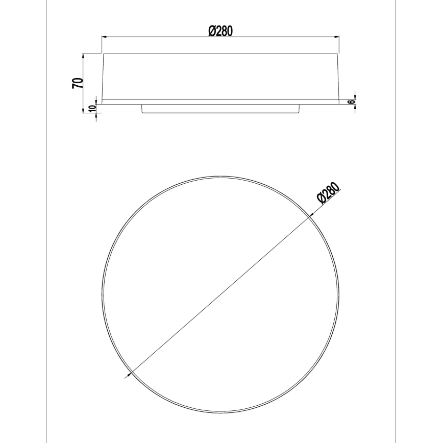 Top Light - LED Kopalniška zatemnitvena stropna svetilka BOXTER LED/12/18/24W/230V IP54 3000/4000/6500K pr. 28 cm