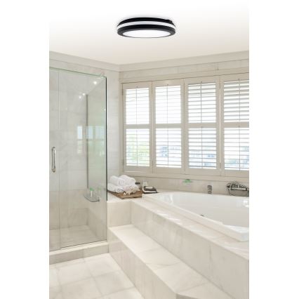 Top Light - LED kopalniška stropna svetilka COMET LED/40W/230V 3000/4000/6500K IP54 črna, premer 40 cm