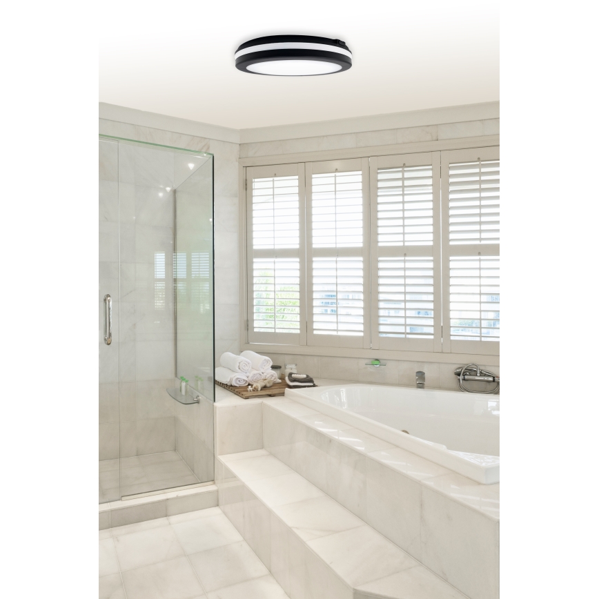 Top Light - LED kopalniška stropna svetilka COMET LED/40W/230V 3000/4000/6500K IP54 črna, premer 40 cm