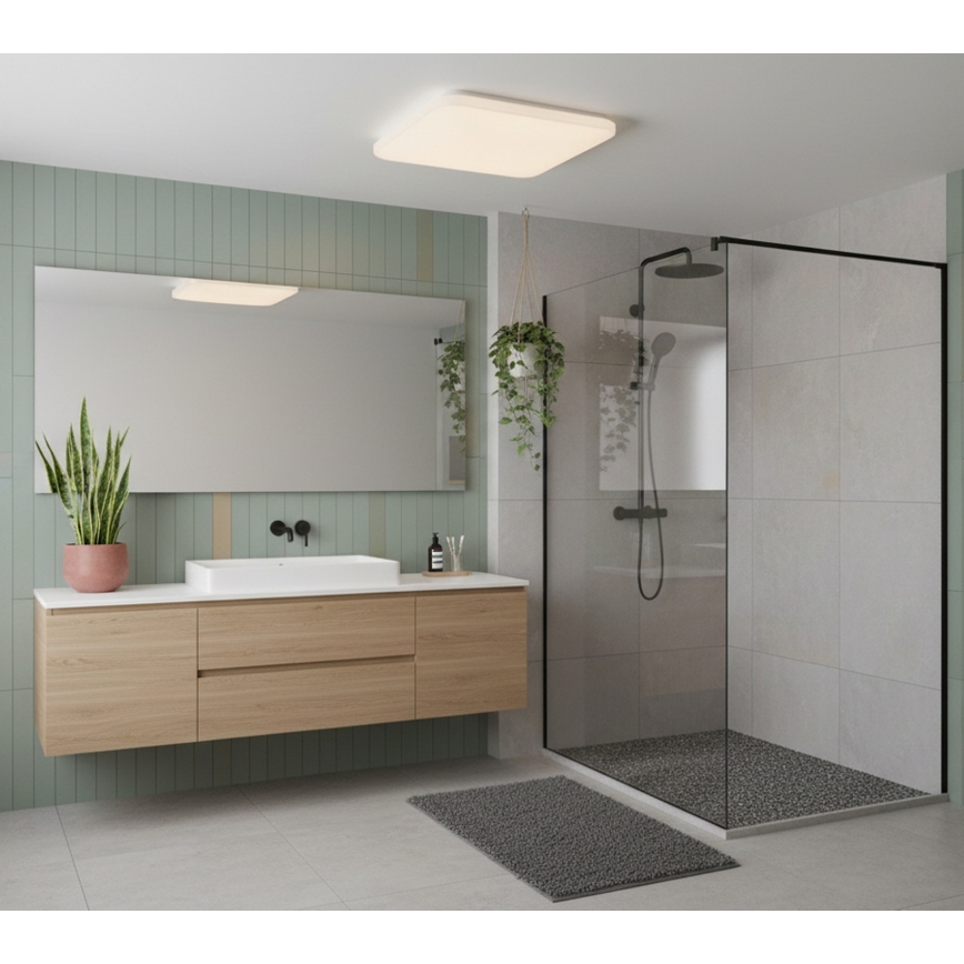Top Light - LED stropna svetilka za kopalnico DUNAJ LED/48W/230V 3000/4000/6500K IP44 48x48 cm bela