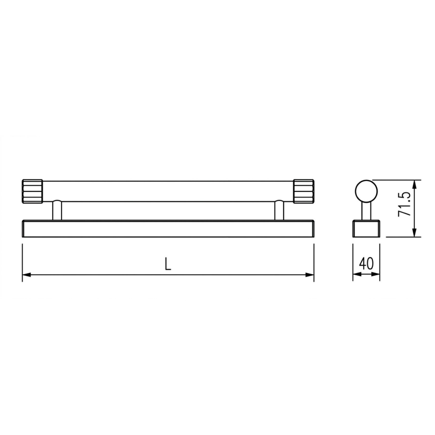 Top Light - LED Kopalniška osvetlitev za ogledalo TURIA LED/8W/230V 3000/4000/6500K IP44 40 cm črna
