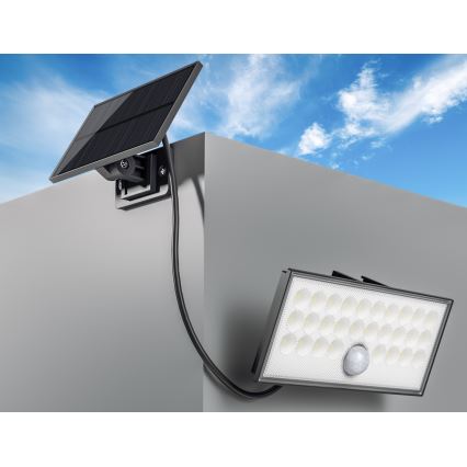 Top Light - LED Solarna stenski reflektor s senzorjem HELEON VARIO LED/8W/3,7V IP65 4000K 2200 mAh + Daljinski upravljalnik
