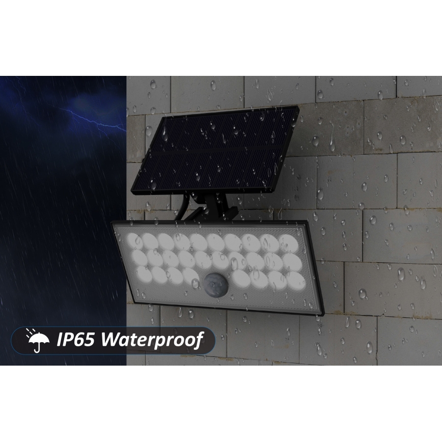 Top Light - LED Solarna stenski reflektor s senzorjem HELEON VARIO LED/8W/3,7V IP65 4000K 2200 mAh + Daljinski upravljalnik