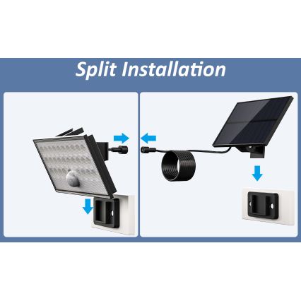 Top Light - LED Solarna stenski reflektor s senzorjem HELEON VARIO LED/8W/3,7V IP65 4000K 2200 mAh + Daljinski upravljalnik