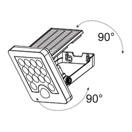 Top Light - LED Solarni stenski reflektor s senzorjem HELEON S LED/5W/3,7V IP65 4000K