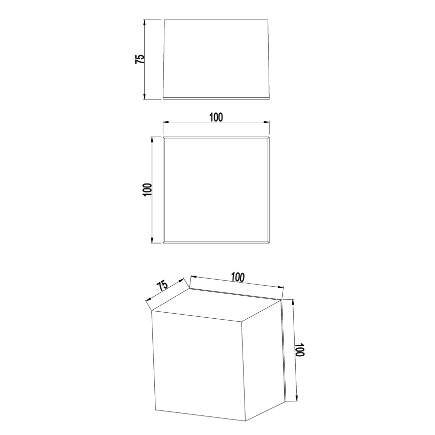 Top Light - LED Stenska svetilka za kopalnico BOXTER LED/5W/230V 4000K IP65