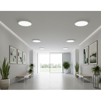 Top Light - LED stropna svetilka s senzorjem gibanja REVIT LED/12/18/24W/230V 3000/4000/6500K premer 30 cm bela