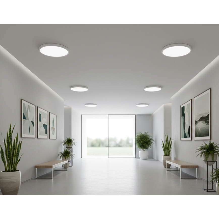 Top Light - LED stropna svetilka s senzorjem gibanja REVIT LED/12/18/24W/230V 3000/4000/6500K premer 30 cm bela