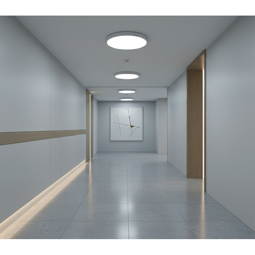 Top Light - LED stropna svetilka s senzorjem gibanja REVIT LED/12/18/24W/230V 3000/4000/6500K premer 30 cm bela
