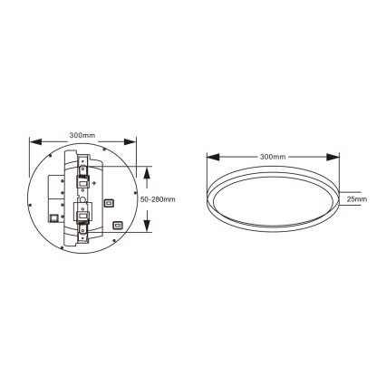 Top Light - LED stropna svetilka s senzorjem gibanja REVIT LED/12/18/24W/230V 3000/4000/6500K premer 30 cm bela
