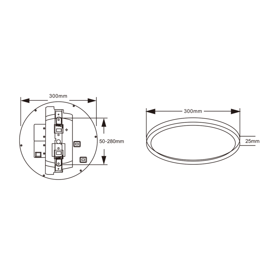 Top Light - LED stropna svetilka s senzorjem gibanja REVIT LED/12/18/24W/230V 3000/4000/6500K premer 30 cm bela