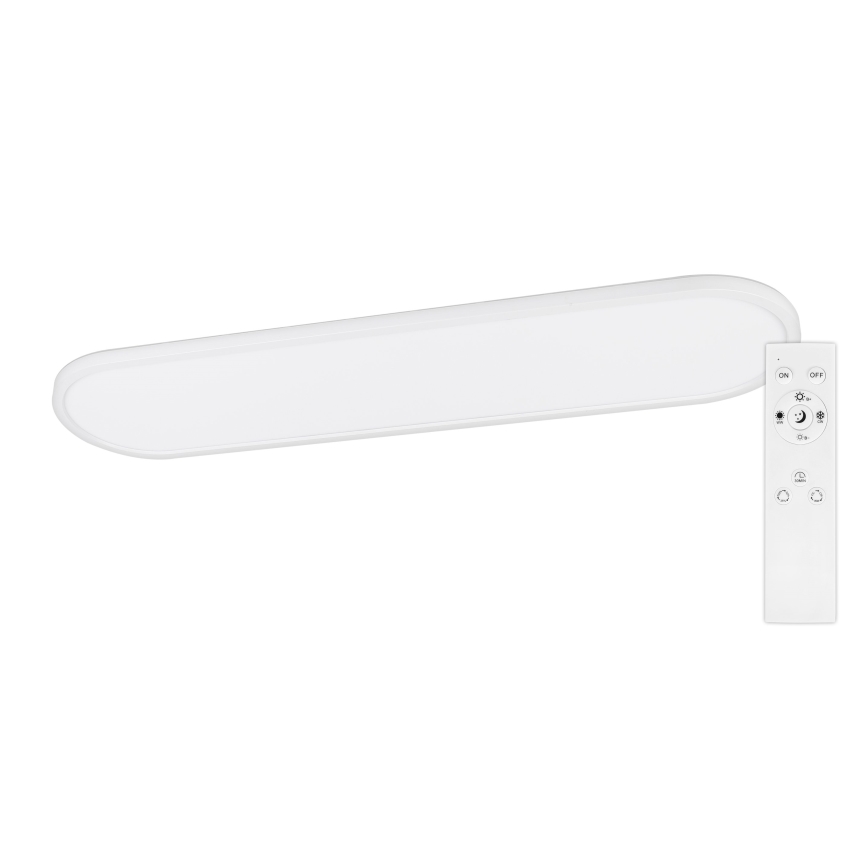 Top Light - LED stropna nadometna viseča svetilka OVAL LED/36W/230V 3000-6500K z možnostjo zatemnitve, bela + daljinski upravljalnik