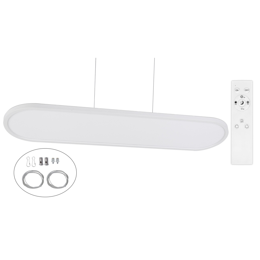 Top Light - LED stropna nadometna viseča svetilka OVAL LED/36W/230V 3000-6500K z možnostjo zatemnitve, bela + daljinski upravljalnik