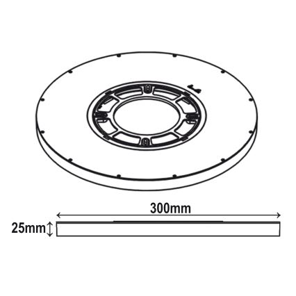 Top Light - LED Stropna svetilka REVIT LED/24W/230V 3000/4000/6500K pr. 30 cm bela