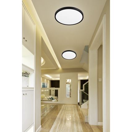 Top Light - LED Stropna svetilka REVIT LED/24W/230V 3000/4000/6500K pr. 30 cm črna