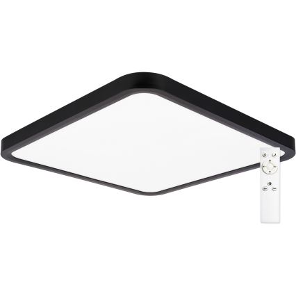 Top Light - LED Zatemnitvena stropna svetilka REVIT LED/36W/230V 3000-6500K 40x40 cm črna + Daljinski upravljalnik