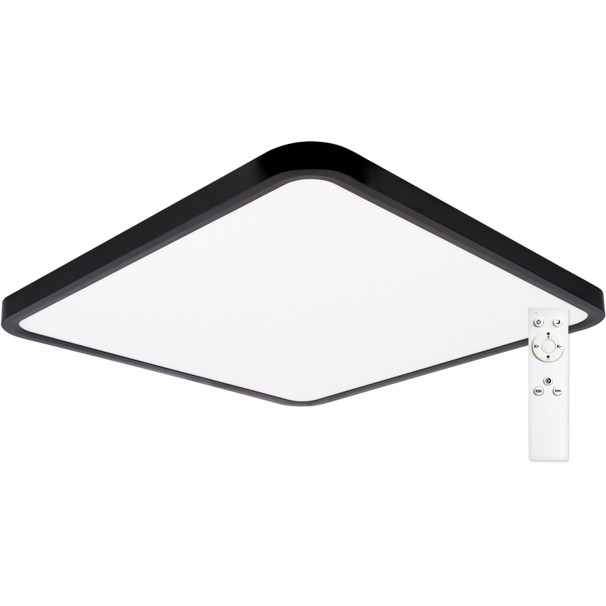 Top Light - LED Zatemnitvena stropna svetilka REVIT LED/50W/230V 3000-6500K 50x50 cm črna + Daljinski upravljalnik
