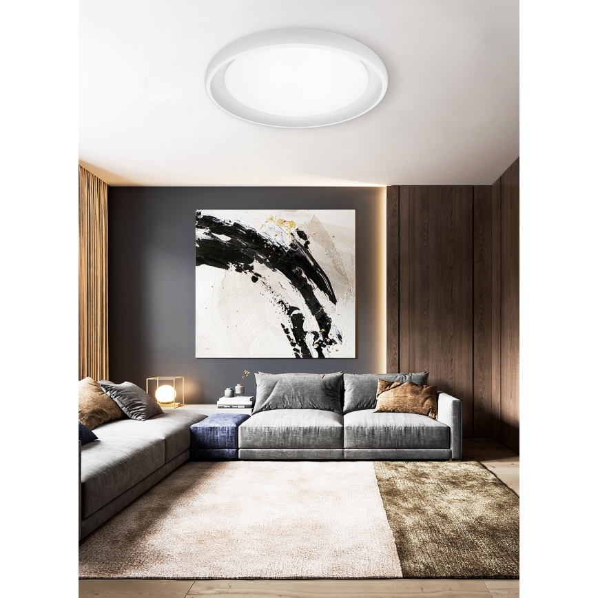 Top Light - LED Zatemnitvena stropna svetilka SALERNO LED/60W/230V 3000-6500K pr. 60 cm bela + Daljinski upravljalnik